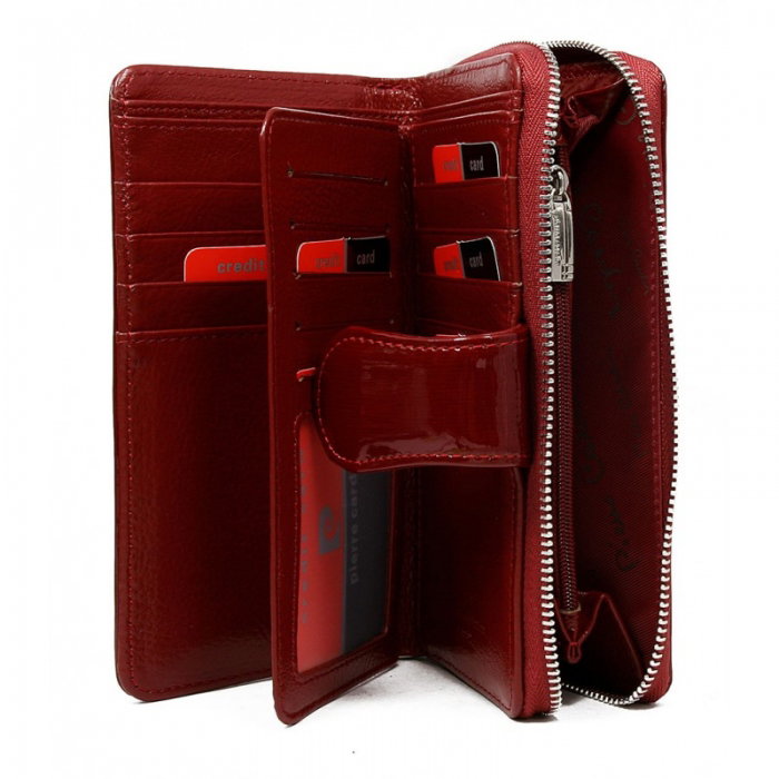 Portofel de lux pt. dama din piele naturala Pierre Cardin PORT506 Rosu [2]