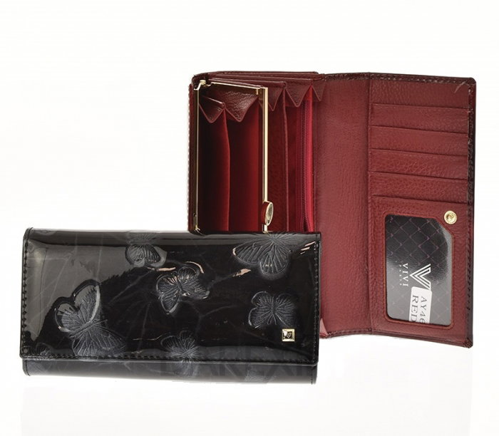 Portofel de lux pt. dama din piele naturala Vivi Paris PORT505 Negru [1]