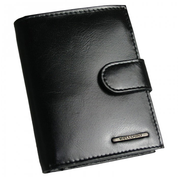 Portofel din piele naturala pentru barbati Bellugio PORM551 Negru [1]