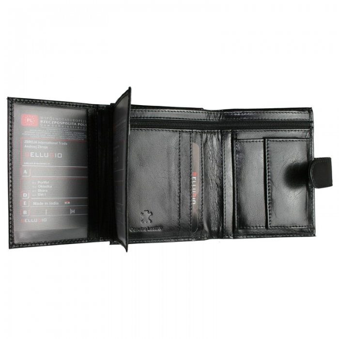 Portofel din piele naturala pentru barbati Bellugio PORM551 Negru [3]