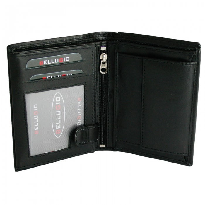Portofel din piele naturala pentru barbati Bellugio PORM553 Negru [2]