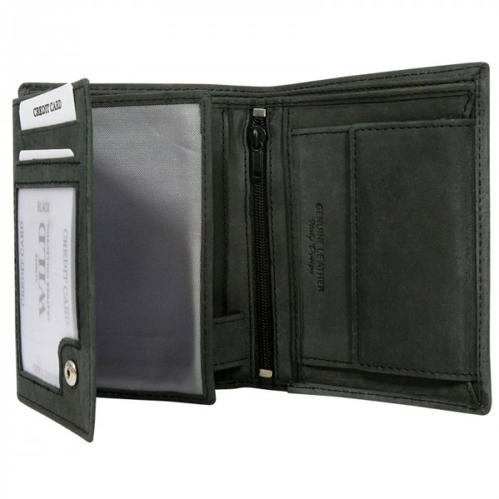 Portofel din piele naturala pentru barbati PORMG055, negru [2]
