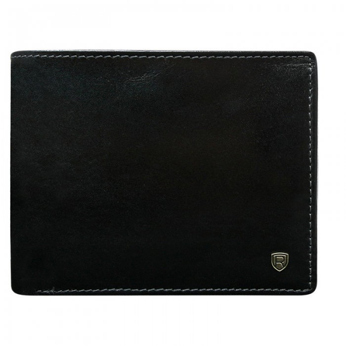 Portofel din piele naturala pt. barbati Rovicky PORM301 Negru [1]