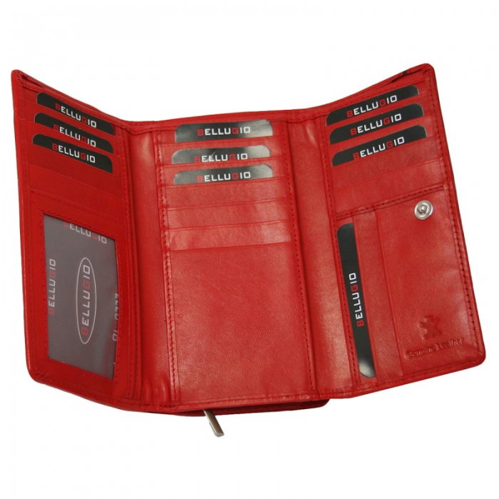 Portofel plat pentru dama din piele naturala  Bellugio PORTZ009 [3]