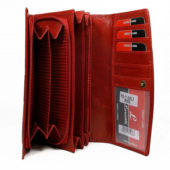 Portofel rosu de dama din piele naturala Lorenti PORT630 [2]