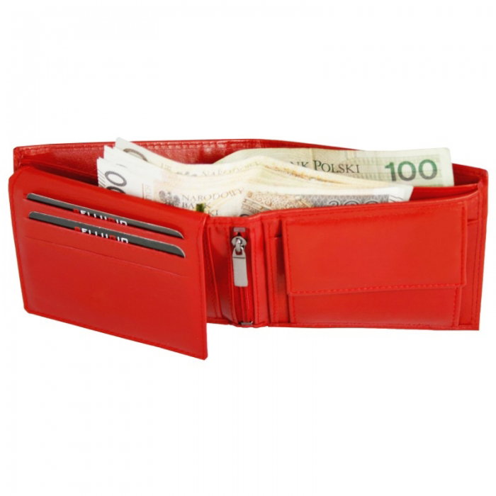 Portofel de Lux Rosu piele naturala Bellugio PORM900 UNISEX [3]