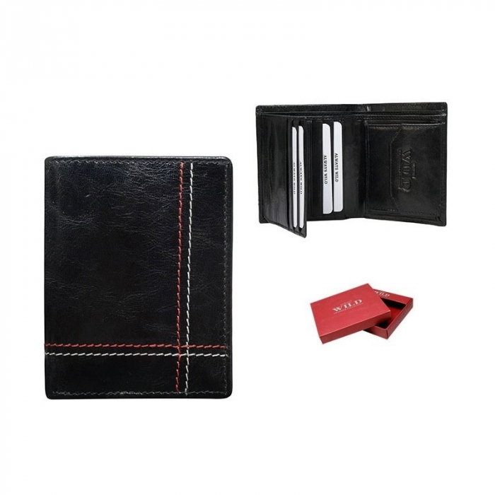 Portofel vertical minimalist din piele naturala PORMG048 [3]