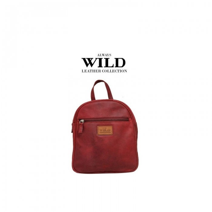 Rucsac piele naturala Wild RUC02 Rosu [1]