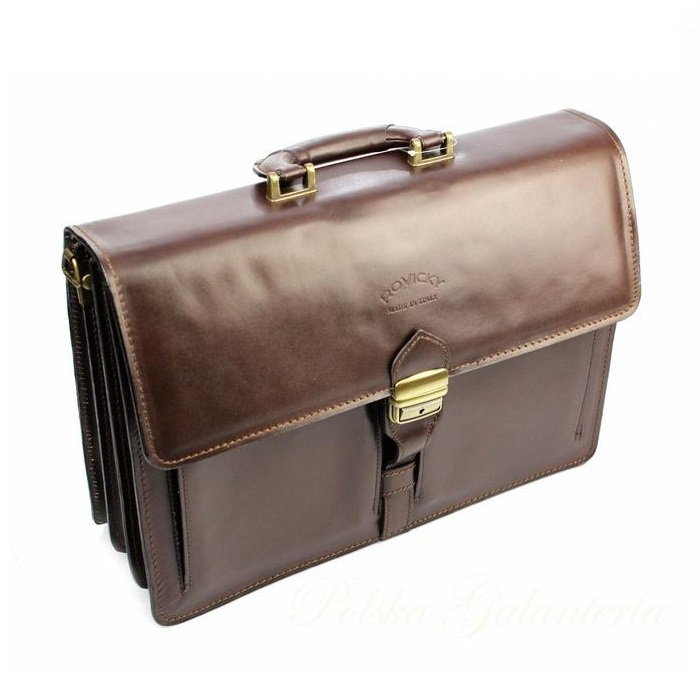 Servieta din piele naturala incapatoare marca Rovicky [1]