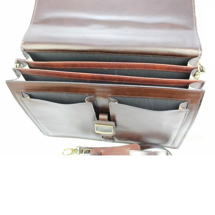 Servieta din piele naturala incapatoare marca Rovicky, Made in Italy - GEA405 [4]