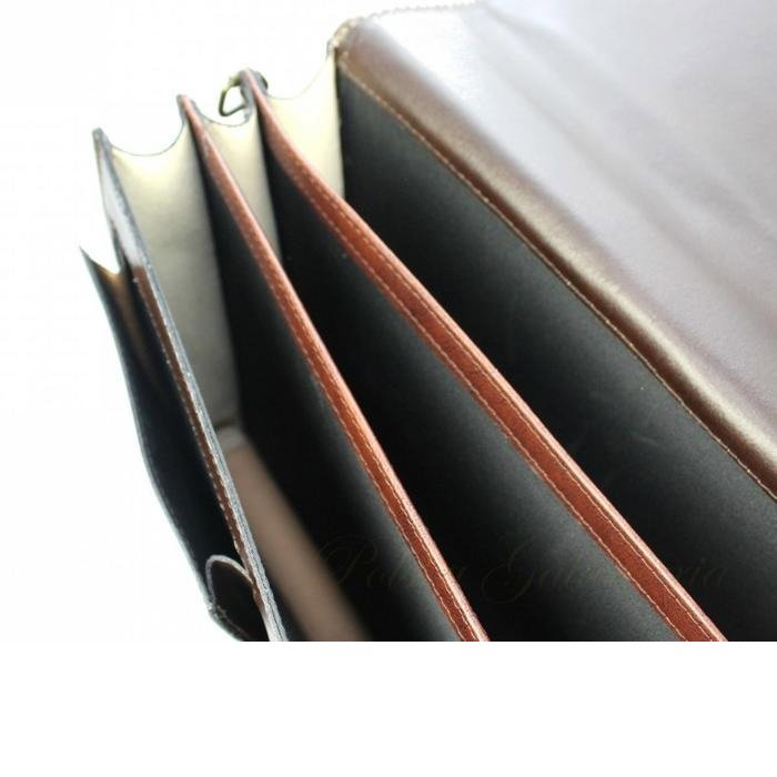 Servieta din piele naturala incapatoare marca Rovicky, Made in Italy - GEA405 [7]