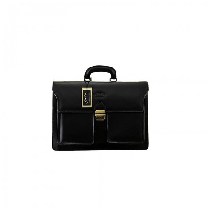 Servieta din piele naturala incapatoare marca Rovicky, Made in Italy - GEA407 [1]