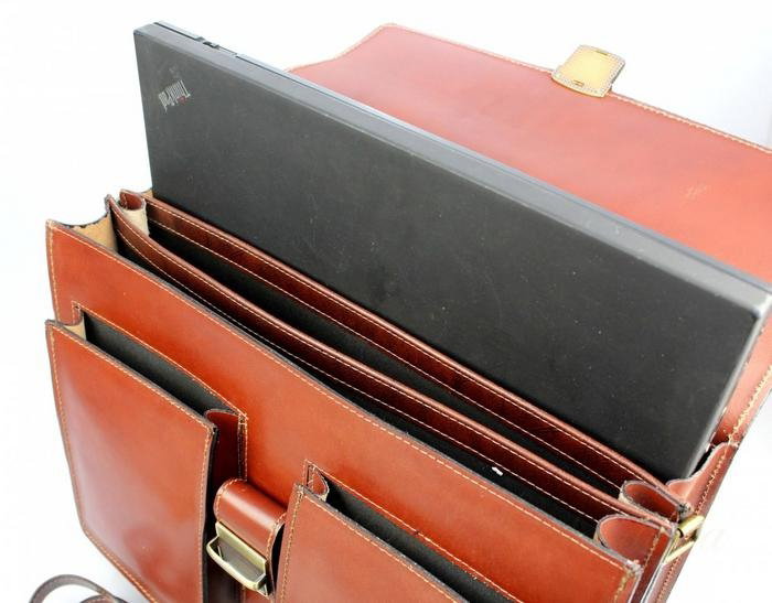 Servieta din piele naturala incapatoare marca Rovicky, Made in Italy - GEA407 [8]