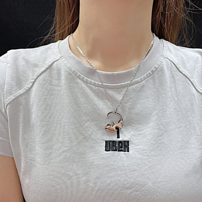 Set 2 coliere cu pisicute Ying si Yang [3]