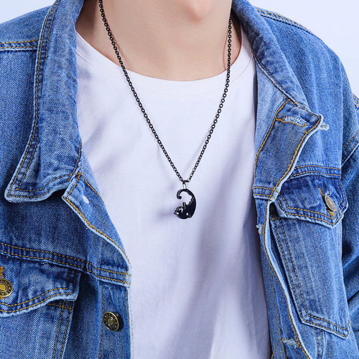 Set 2 coliere cu pisicute Ying si Yang [2]