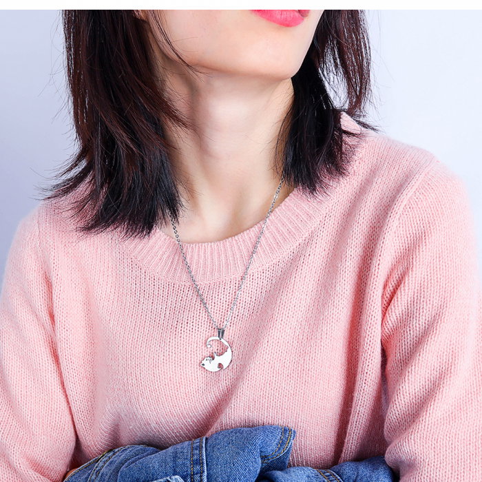 Set 2 coliere cu pisicute Ying si Yang [3]