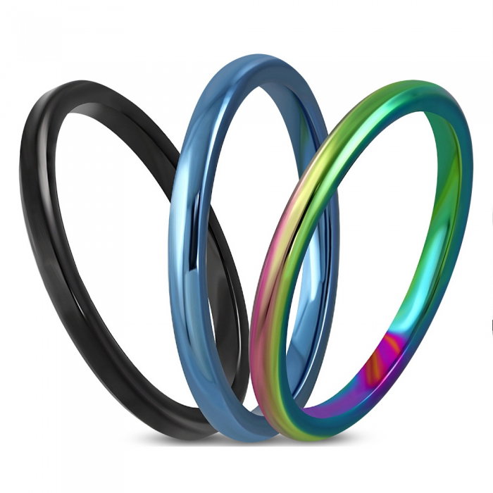 Set 3 inele multicolore din inox [1]