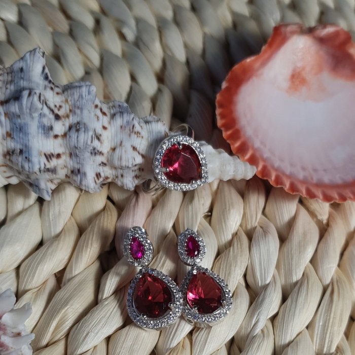 Set argint 925 rodiat cu zirconii - Be Elegant STU0032 [1]