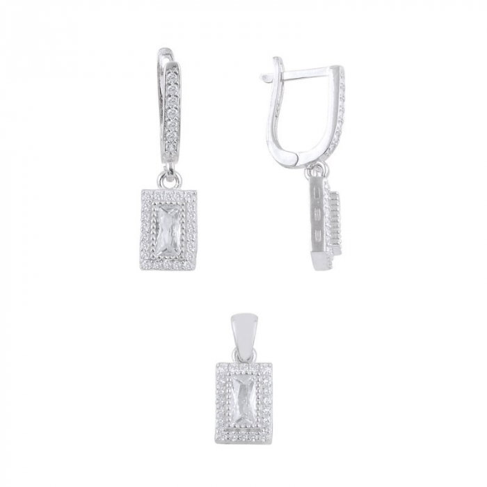 Set argint Baguette cu zirconii [1]