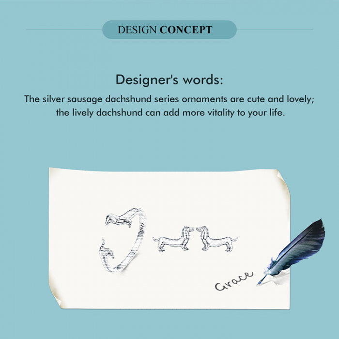 Set argint catei Teckel [3]