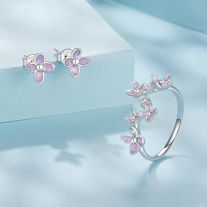 Set argint cu flori de liliac [3]