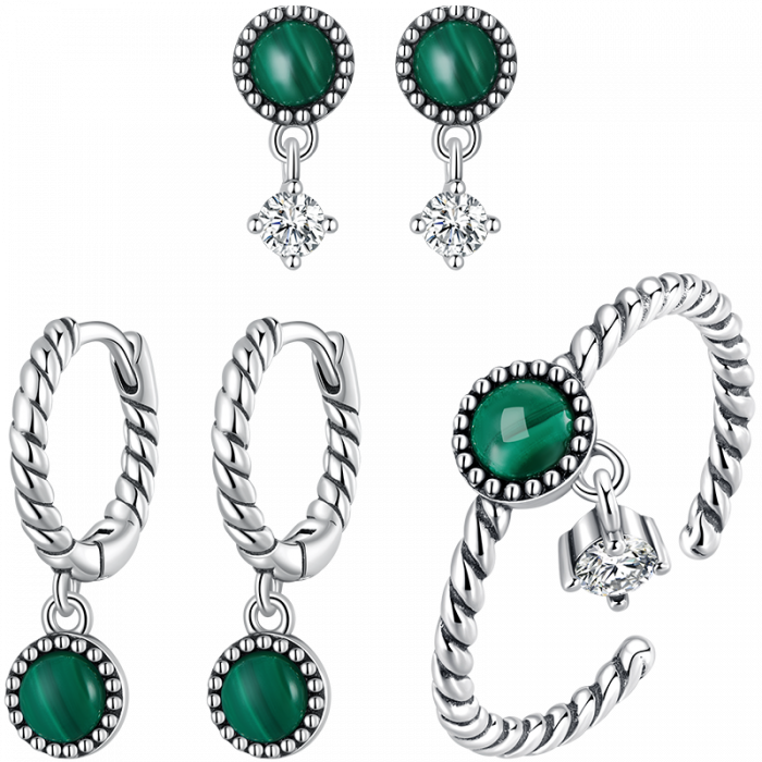 Set argint cu malachit [1]