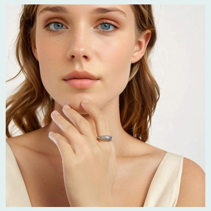 Set argint cu model floral [16]