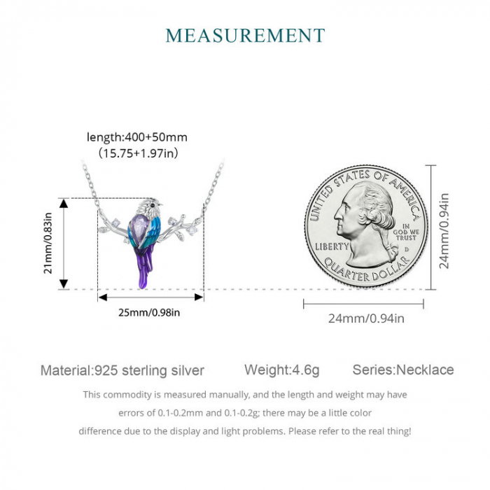 Set argint cu pasarele colorate [17]
