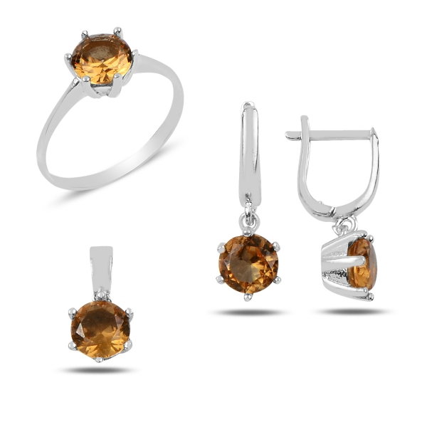 Set argint cu pietre rotunde de zultanit - STU0048 [1]