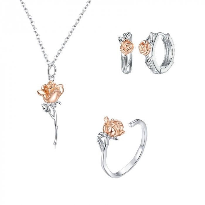 Set argint cu trandafir gratios [1]