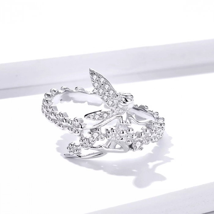 Set argint cu zane si flori [4]