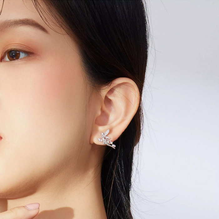 Set argint cu zane si flori [6]