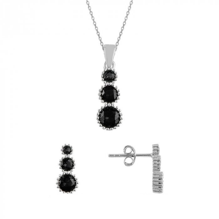Set argint cu zirconii negre [1]