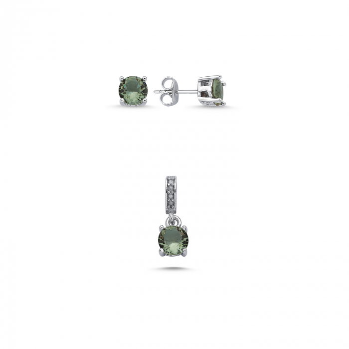 Set argint cu zirconii zultanit 6 mm [1]