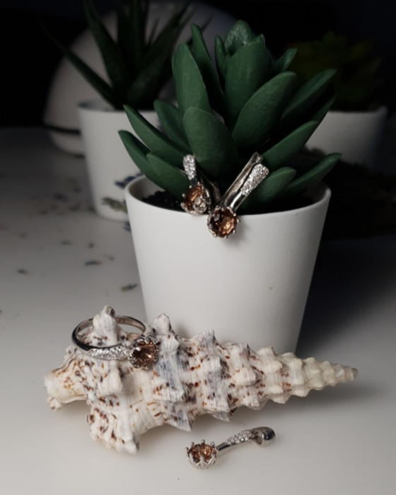 Set argint cu zultanit si zorconii albe - STU0049 [2]