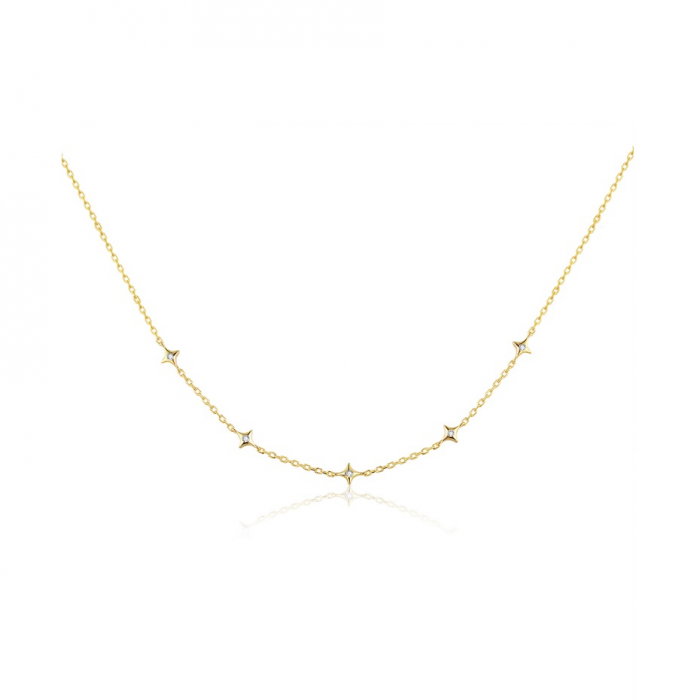 Set argint din doua coliere cu Unicorn si stele stralucitoare [2]