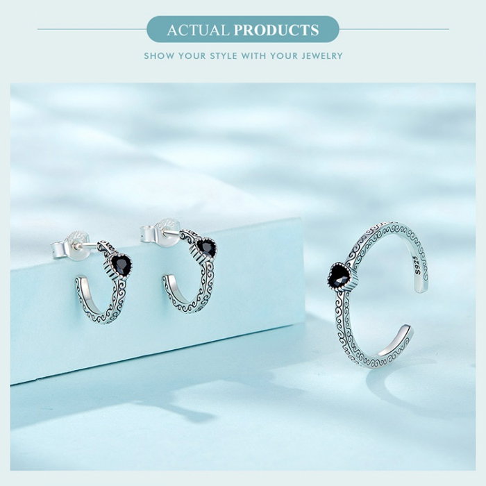 Set argint elegant cu inimioare [5]