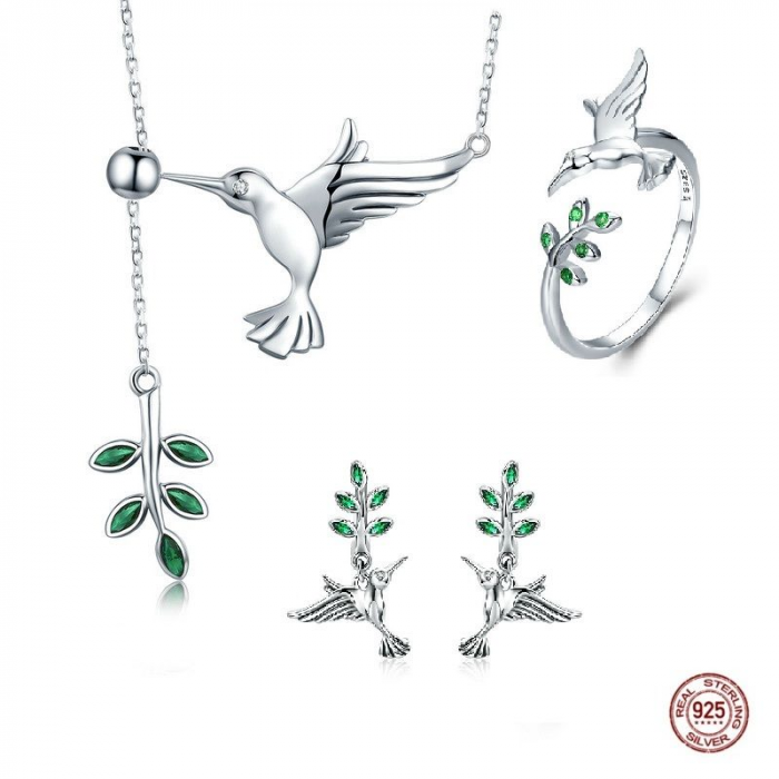 Set argint pasare colibri [1]