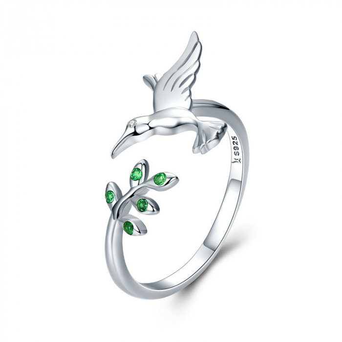 Set argint pasare colibri [25]