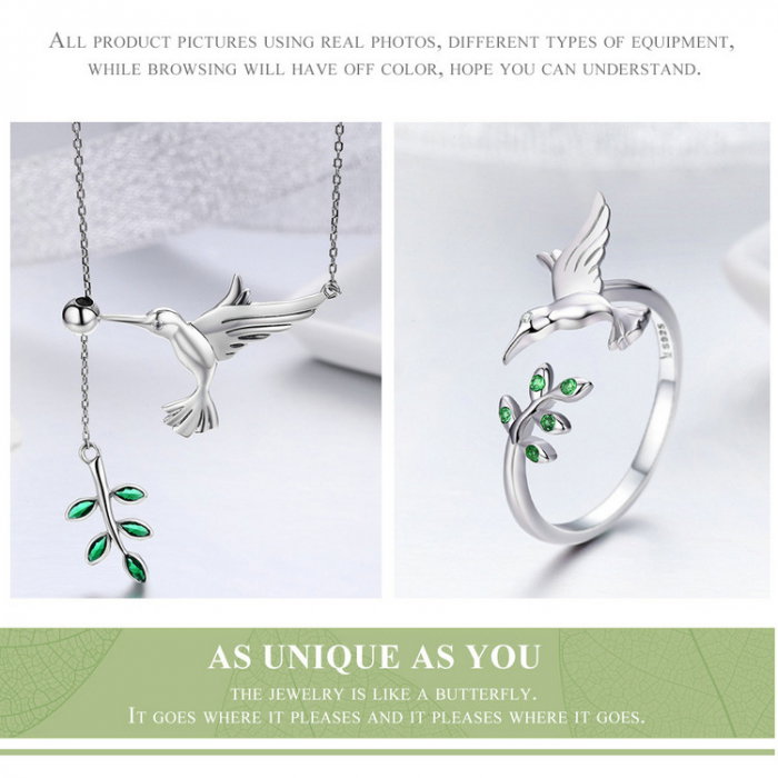 Set argint pasare colibri [17]