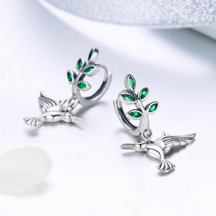 Set argint pasare colibri [6]