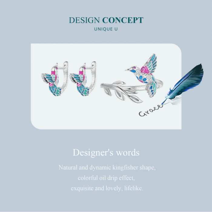 Set argint pescarus albastru [14]