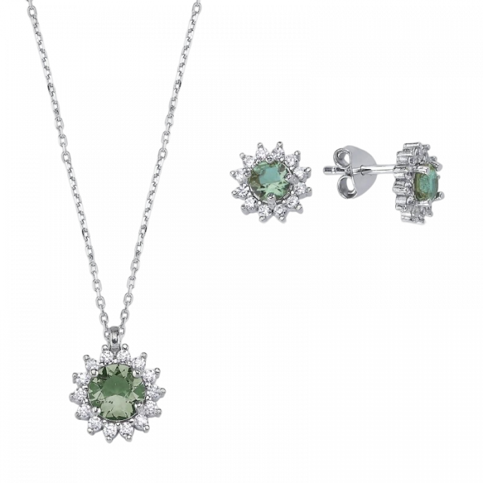 Set argint Solitaire cu zultanit si zirconii [1]
