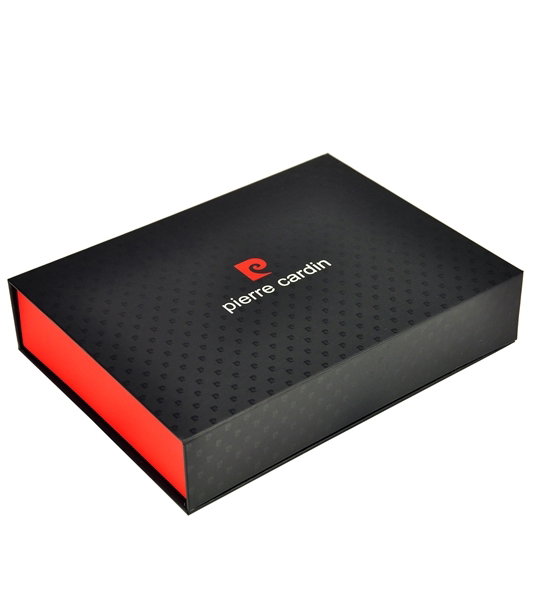 Set cadou barbati din piele naturala (portofel + curea) Pierre Cardin PORM212 Negru [9]