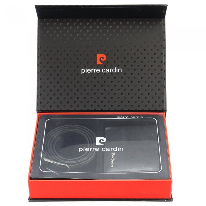 Set cadou barbati din piele naturala (portofel + curea) Pierre Cardin PORM800 [9]