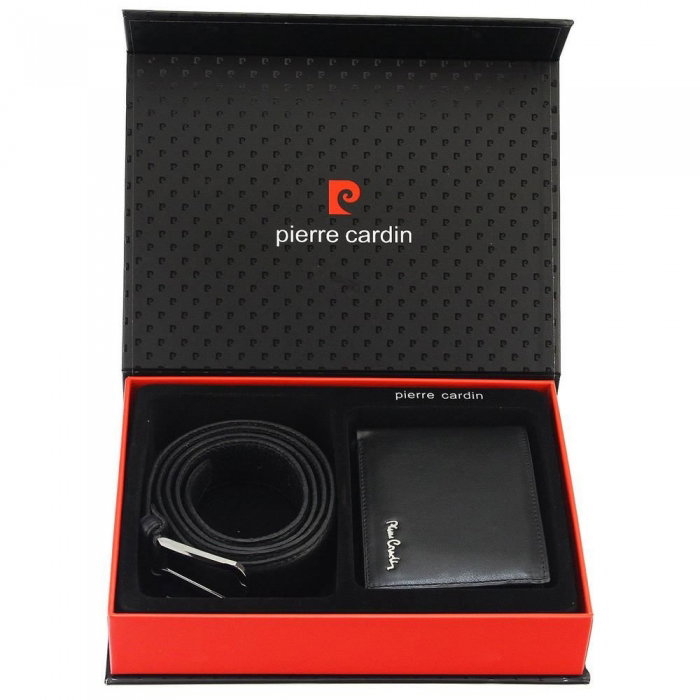 Set cadou barbati din piele naturala (portofel + curea) Pierre Cardin PORM800 [1]