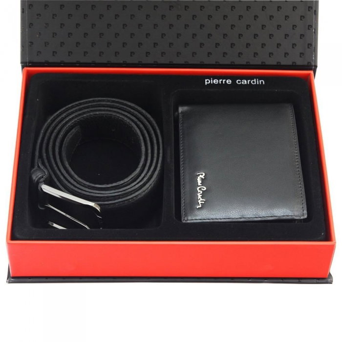 Set cadou barbati din piele naturala (portofel + curea) Pierre Cardin PORM800 [7]