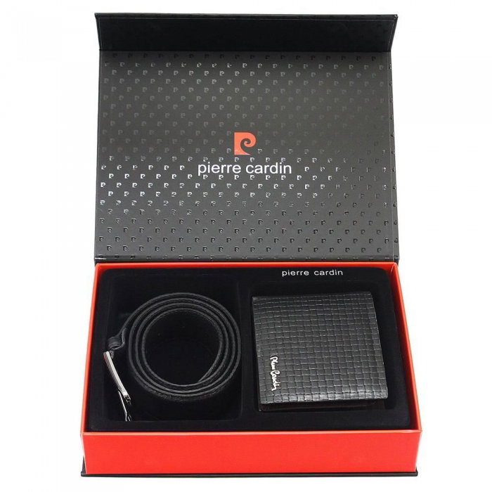 Set cadou barbati din piele naturala (portofel + curea) Pierre Cardin PORM801 [1]