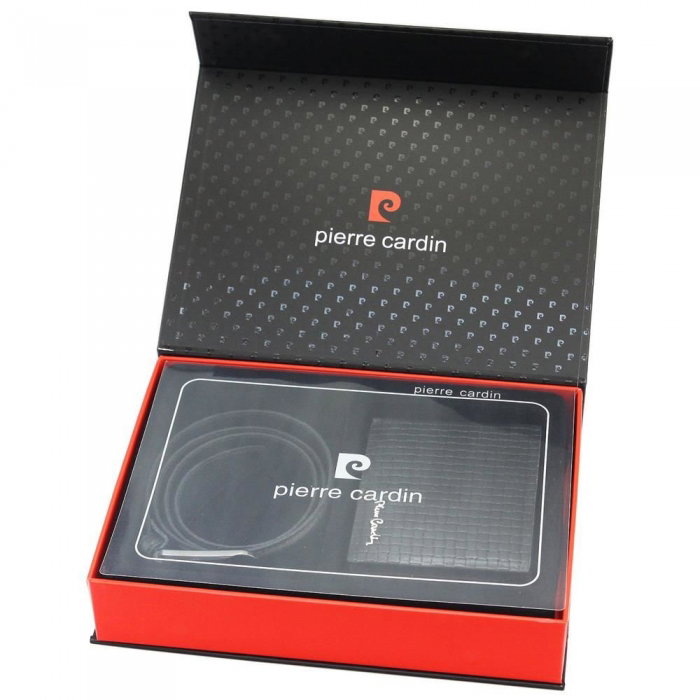 Set cadou barbati din piele naturala (portofel + curea) Pierre Cardin PORM801 [9]