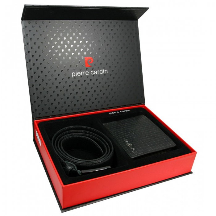 Set cadou barbati din piele naturala (portofel + curea) Pierre Cardin PORM801 [8]